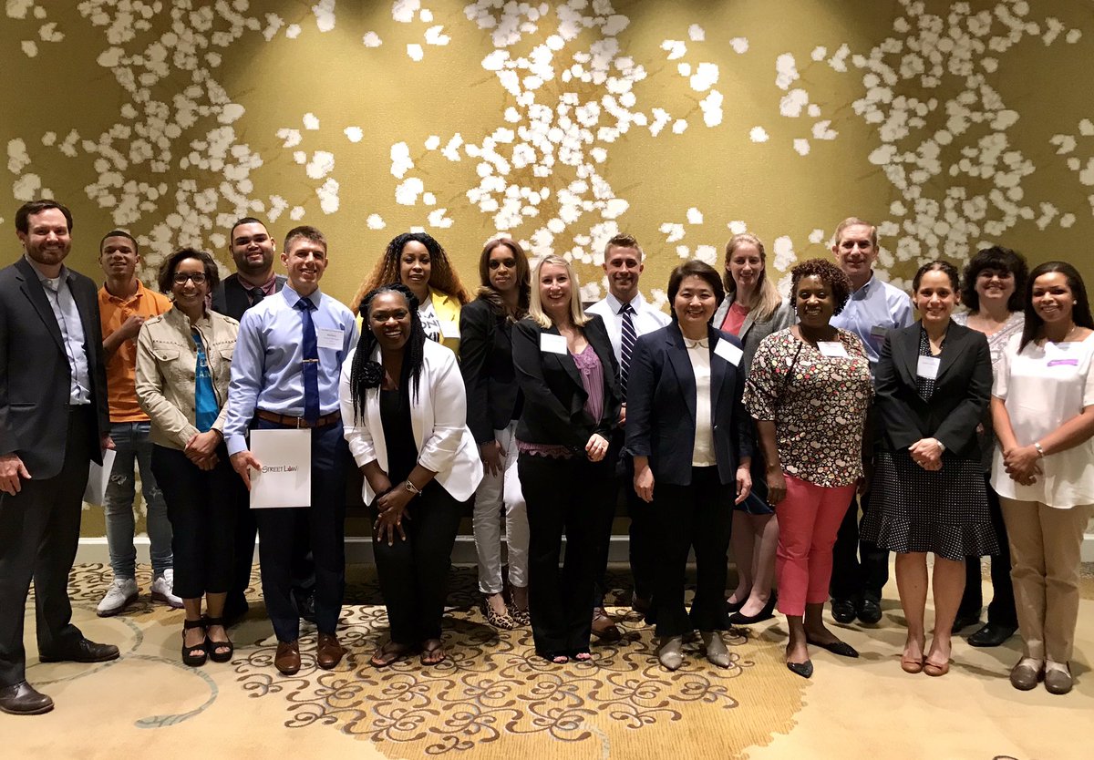 StreetLawInc's tweet photo. Participants in Street Law’s Legal Life Skills workshop finish up their time together at @FairmontDC. Lots of ideas were shared as volunteers discussed features of their respective programs. #SLIAwards #LegalLifeSkills https://t.co/xvFtLZgYoW