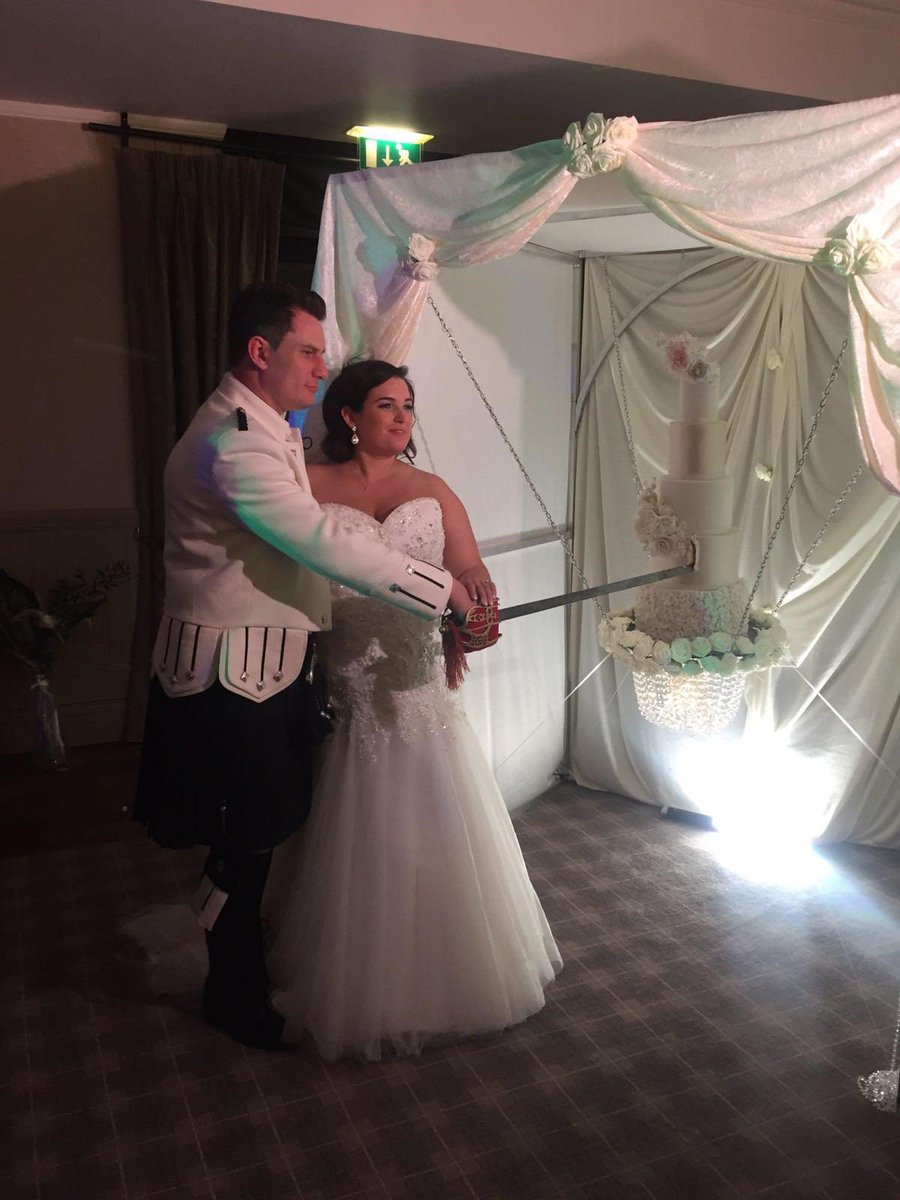Thinking about cutting your cake with a #sword? This can be done when you have a #weddingswing in place! Call the team on 07747 633532 for more details #aberdeenshire #weddinghour ow.ly/KLMW50qAIfT