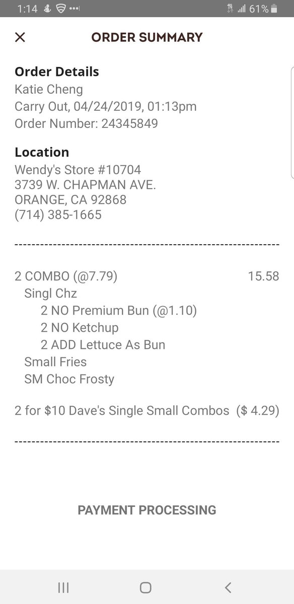 katiedonut's tweet photo. @Wendys do you charge extra for lettuce wrap burger or is this a price mistake? https://t.co/Hww1wMpV1b