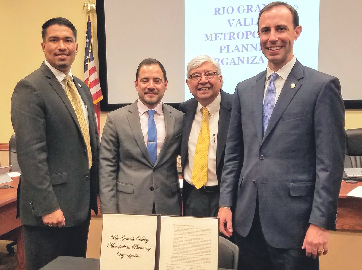 BTxRGV's tweet photo. Today at the @LRGVDC Board Meeting @MayorTonyM  joined elected leaders from across the #RGV to sign an agreement to merge the Brownsville, Harlingen-San Benito and Hidalgo County #MPOs.
 #WatchBrownsvilleSoar #Texas #transportationplanning

Read more:https://t.co/ijIXEsDZbH https://t.co/0ICh6vgsQP