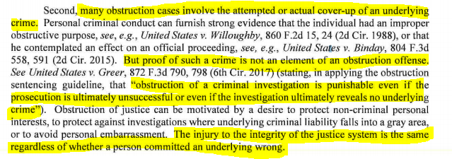 KatSulls's tweet photo. Fox host claims she read the Mueller report, but can't figure out what justice is obstructed without an underlying crime https://t.co/JKmA0eaoVV

The Mueller report: "proof of such a crime is not an element of an obstruction offense"

(She's part of Fox's "news" division) https://t.co/y7WBadWoIF