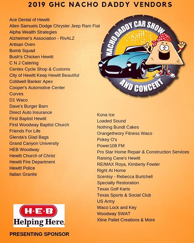 #april27 nachodaddycarshow #carshow #livemusic #vendors #kidszone #foodtrucks