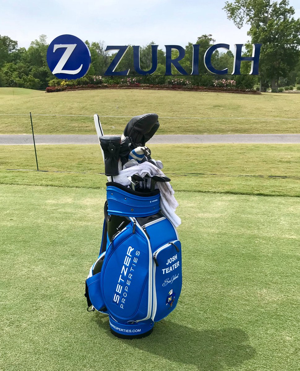 jteater12's tweet photo. Here we go @KennyPerryGolf the Kentucky boys are ready to roll tomorrow @Zurich_Classic and glad to have this new #setzerproperties bag! #teamgolf https://t.co/9JA7T2TsVI