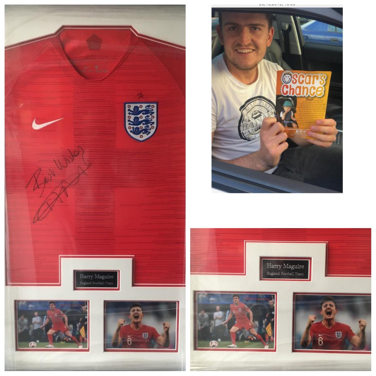 oscarschance_'s tweet photo. @HarryMaguire93 signed and framed England football shirt. Signed by the man himself especially for our Dinner &amp; Dance 2. Thank you ⭐ https://t.co/eScE7aZIAO
