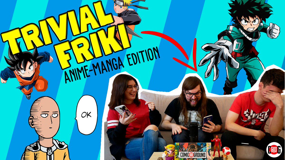 ComicGroundYT's tweet photo. NEW VÍDEO 🎬 ¡Os traemos nuevo contenido! Un TRIVIAL de #ANIME 🇯🇵 donde nos ponemos a prueba y 🔥 LA LIAMOS PARDA 🔥 ¿Quieres descubrir cuánto sabes 😏? ¡Pues juega con nosotros! 🖱
¿Quién crees que ganará de los tres 🤔? 

¡Descúbrelo aquí! 👉🏻 https://t.co/a79ZhySaqo https://t.co/3bXGagFXnt