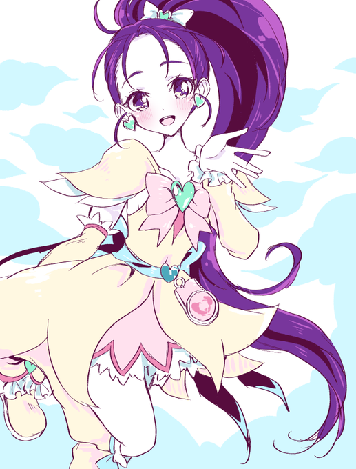 朝のらくがき キュアイーグレット🦢🍃✨💕 