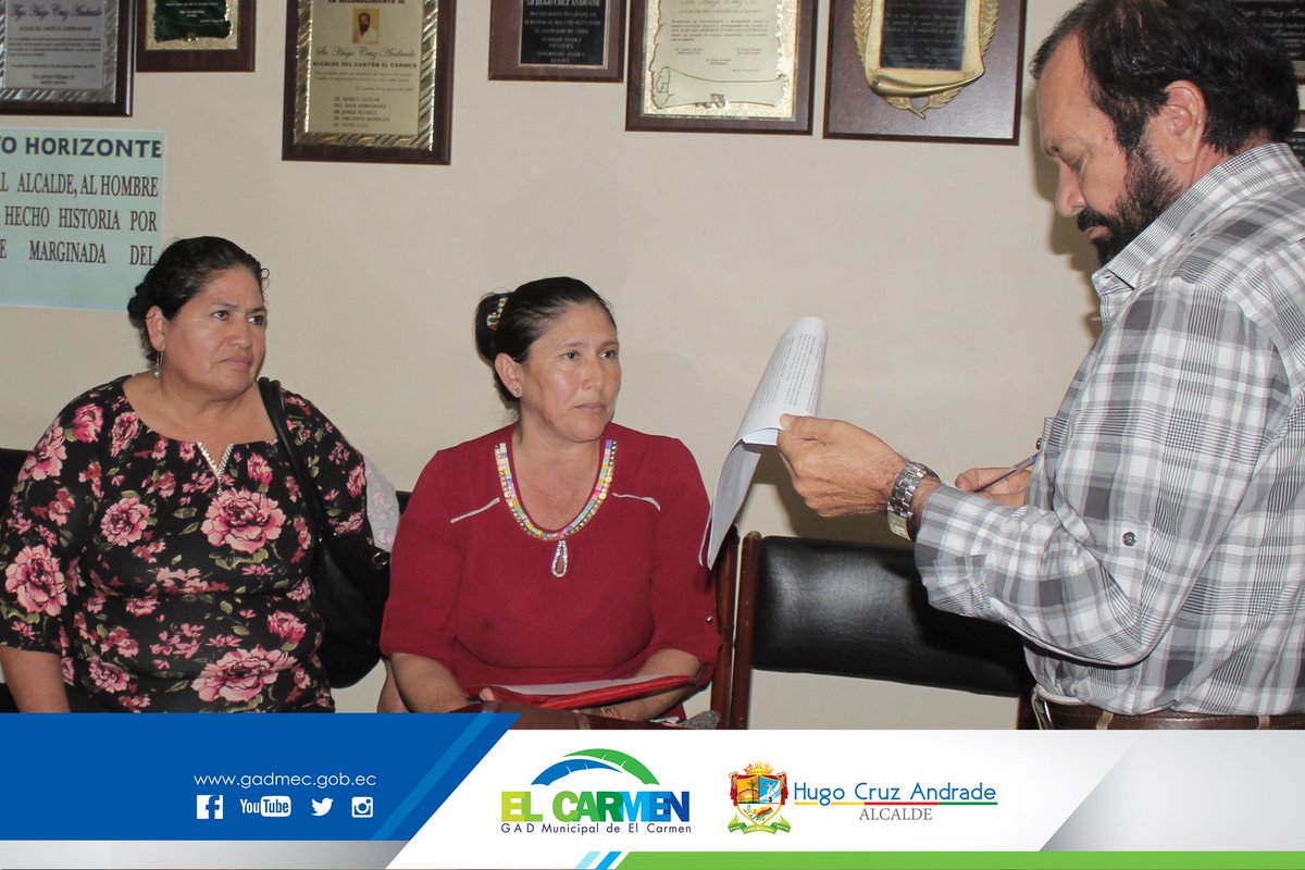GADMElCarmen's tweet photo. Miembros de la Asociación de Comerciantes El Estuario, de la parroquia  Cojimíes del cantón Pedernales, visitaron al Ing. @HugoCruzAndrad, con la finalidad de felicitar la labor que como alcalde viene desarrollando  por los más necesitados.

📲 https://t.co/YYk3G0wV3K https://t.co/THfCrJ5psq