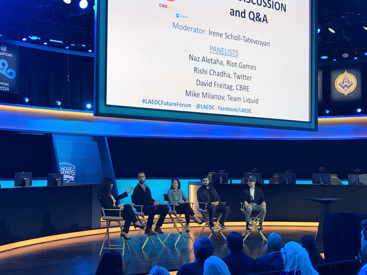 “#Esports is not emerging or burgeoning, it is here!” Great perspective from NP’s @IrenStat at the #LAEDCFutureForum.