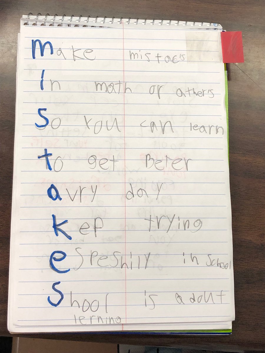 ehoodWES_FCPS's tweet photo. Wonder Wednesday with a little ELA integration. Today children picked their favorite word that represents to them what it means to have a growth mindset and then wrote an acrostic poem describing that word. Wonder why no one picked neuroplasticity! 😂 #fcpsyet #growthmindset https://t.co/uvWgaPAhBn