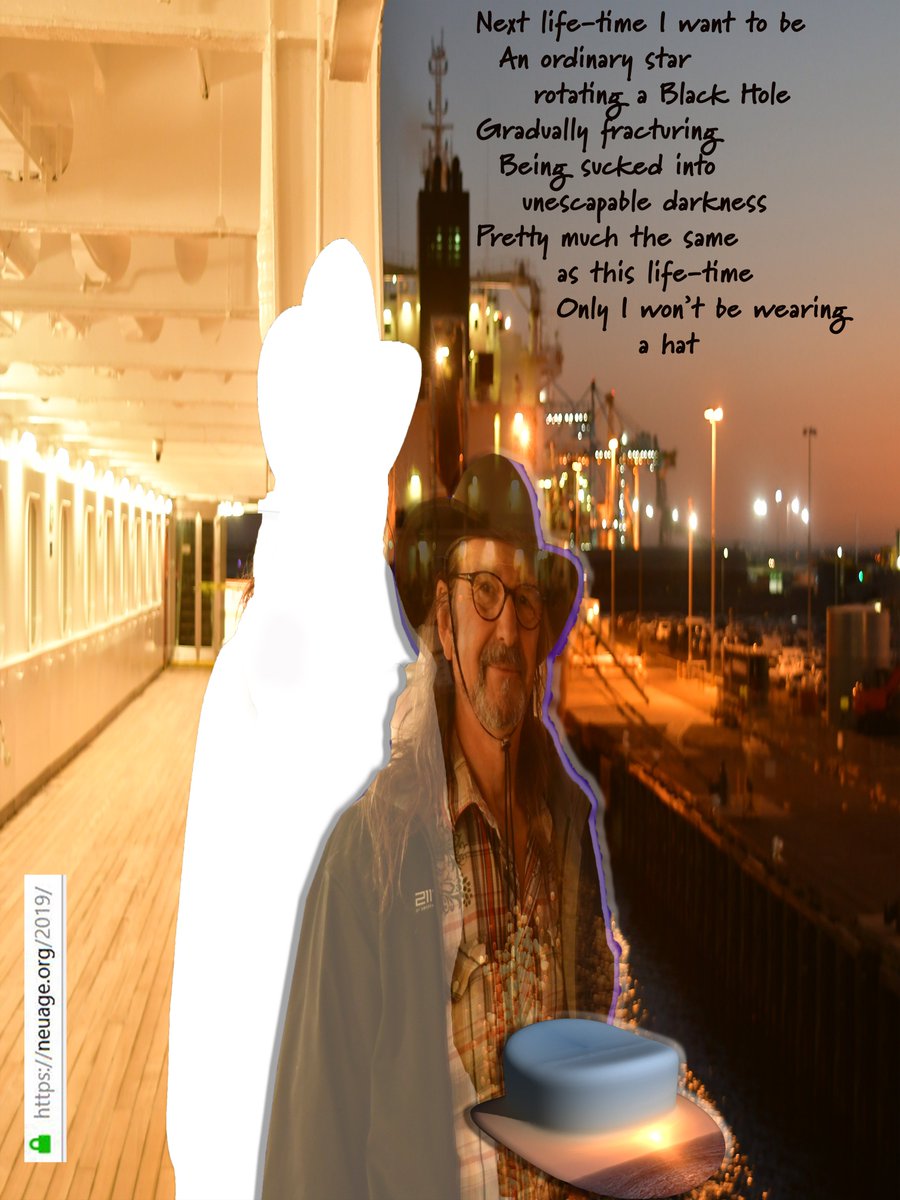neuage's tweet photo. “Next life-time I want to be”
https://t.co/wxeenveklr
Texts-Design-Photo: Port Adelaide, South Australia - Terrell Neuage 2019
#NextLifeTime #BlackHole #UnescapableDarkness #ThisLifeTime #ThoughtsInPatterns #AnOrdinaryStar #Neuage https://t.co/Dg2muhvaal