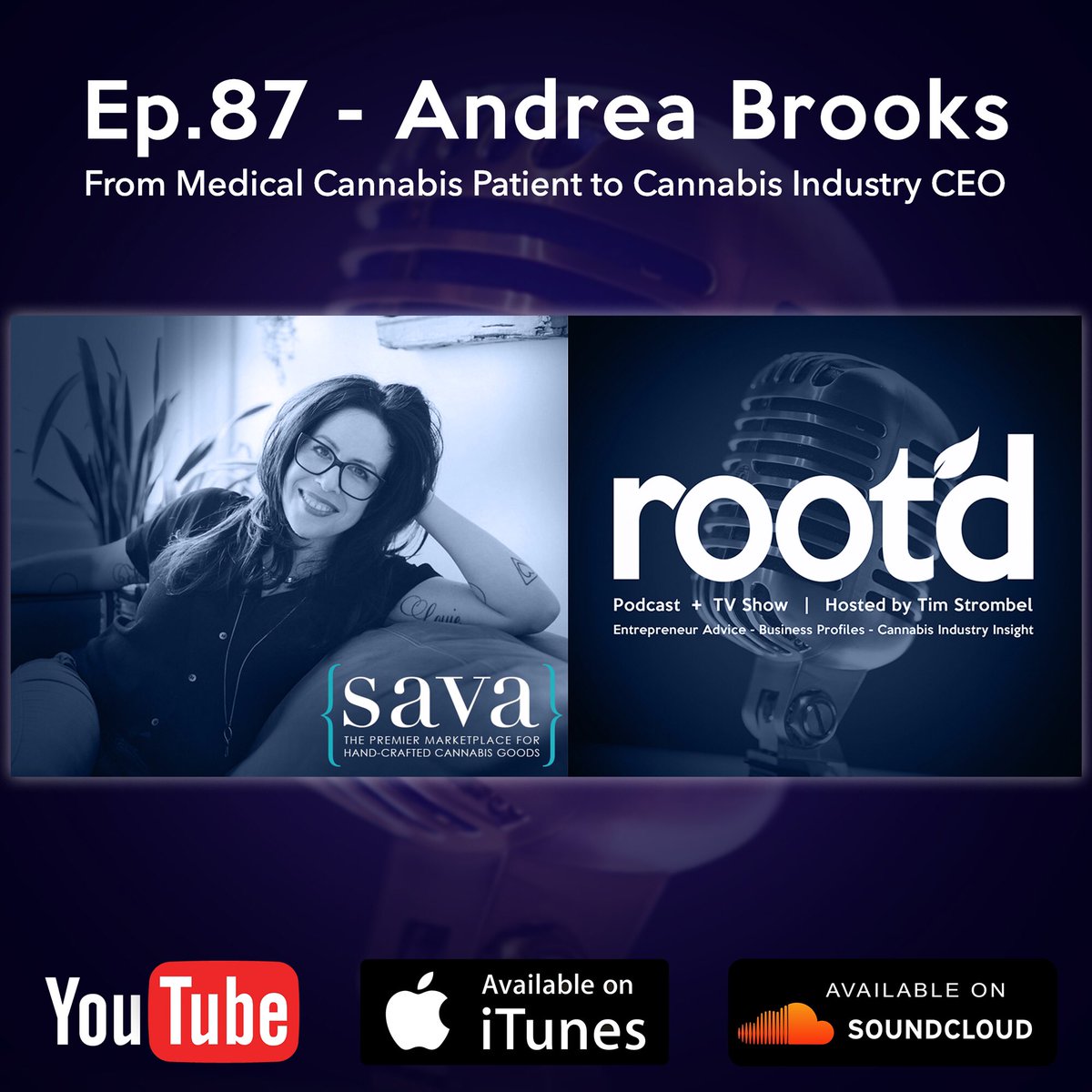 stayrootd's tweet photo. @savaupdates CoFounder &amp; CEO Andrea Brooks shares how she went from non-cannabis user 👉🏽 medical cannabis patient 👉🏽 cannabis industry CEO over the last few years. This podcast is a great listen and available at the link below.

Website: https://t.co/la80JvYn9t https://t.co/fi195gs7RY