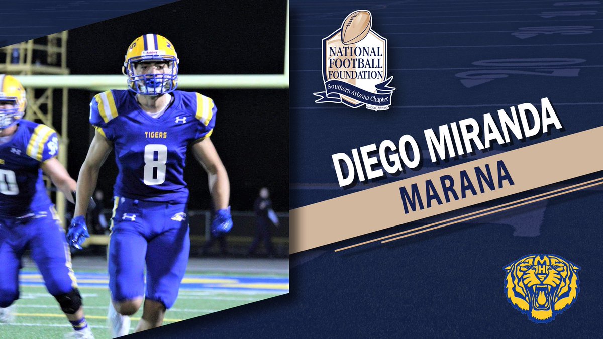 Continuing our spotlight on the Scholar-Athlete Class of 2019, let's meet Marana's Diego Miranda!

✅Two-year starter &amp; team captain
✅ Ironman Award Recipient
✅ Also played basketball and track &amp; field
✅4.2 weighted GPA
✅National Honor Society