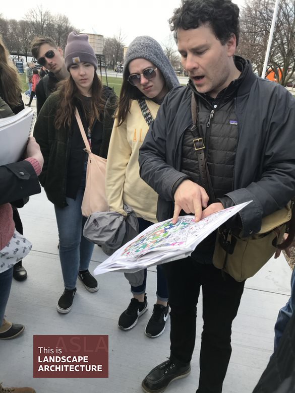 TGDAinc's tweet photo. We had a blast last week touring @KStateLARCP around two of favorite places in the city and sharing our experience involved with the design and construction of @NavyPier and @MaggieDaleyPark #WLAM2019 #asla #ilasla https://t.co/qFzCayxGtQ