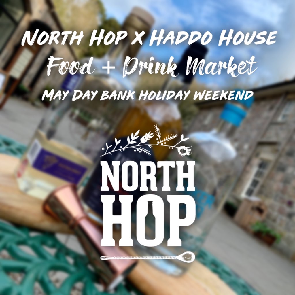 Next weekend the North Hop Bar will be serving up a selection of fine Scottish drinks at our Haddo House market, with a strong emphasis on the Aberdeenshire area! 🍸

<a href="/esker_spirits/">Esker Spirits</a> <a href="/BlackfordDistil/">Blackford Distillery</a> <a href="/fiercebeer/">Fierce Beer</a> <a href="/ThistlyCross/">Thistly Cross Cider</a> 

universe.com/haddohousemark…