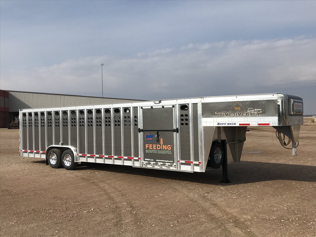 This ⁦@mhebyinc⁩ Roughneck will be auctioned June 22nd at the 6th annual ⁦⁦@primetimegala⁩ in Sioux Falls,SD! It’s an 8x30 and is tricked out! Proceeds purchase #beef for ⁦⁦@FeedingSD⁩ #cattle #stockshowlife ⁦@Comp_EdgeGen⁩ ⁦⁦@mattlautner⁩