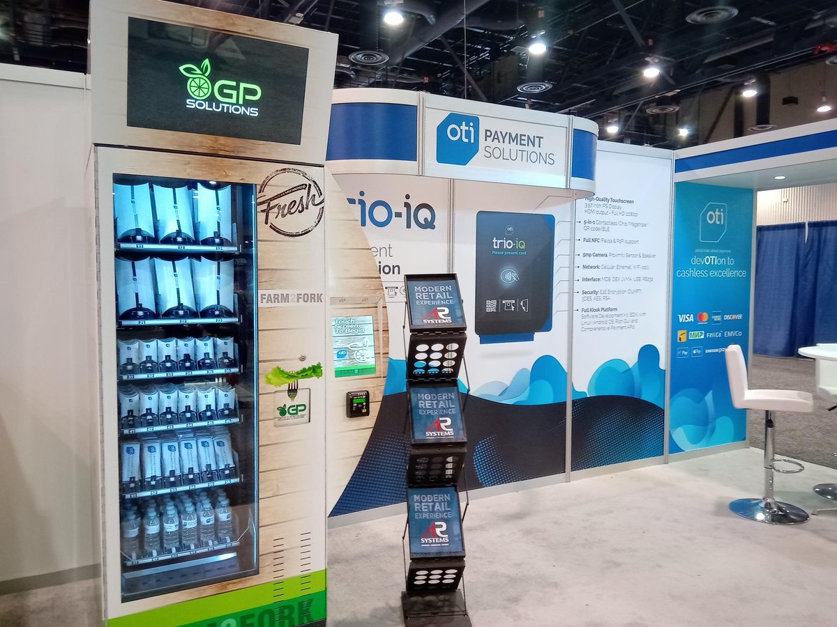 OTIGlobal's tweet photo. Is everybody in, then let the show begin #OTIGlobal at #TheNamaShow Booth 1753 Drop by & experience the #benchmark #TRIOIQ #thefuture of #cashlesspayments & all our #innovative #Cashless #PaymentSolutions https://t.co/4GFLVKjhtC