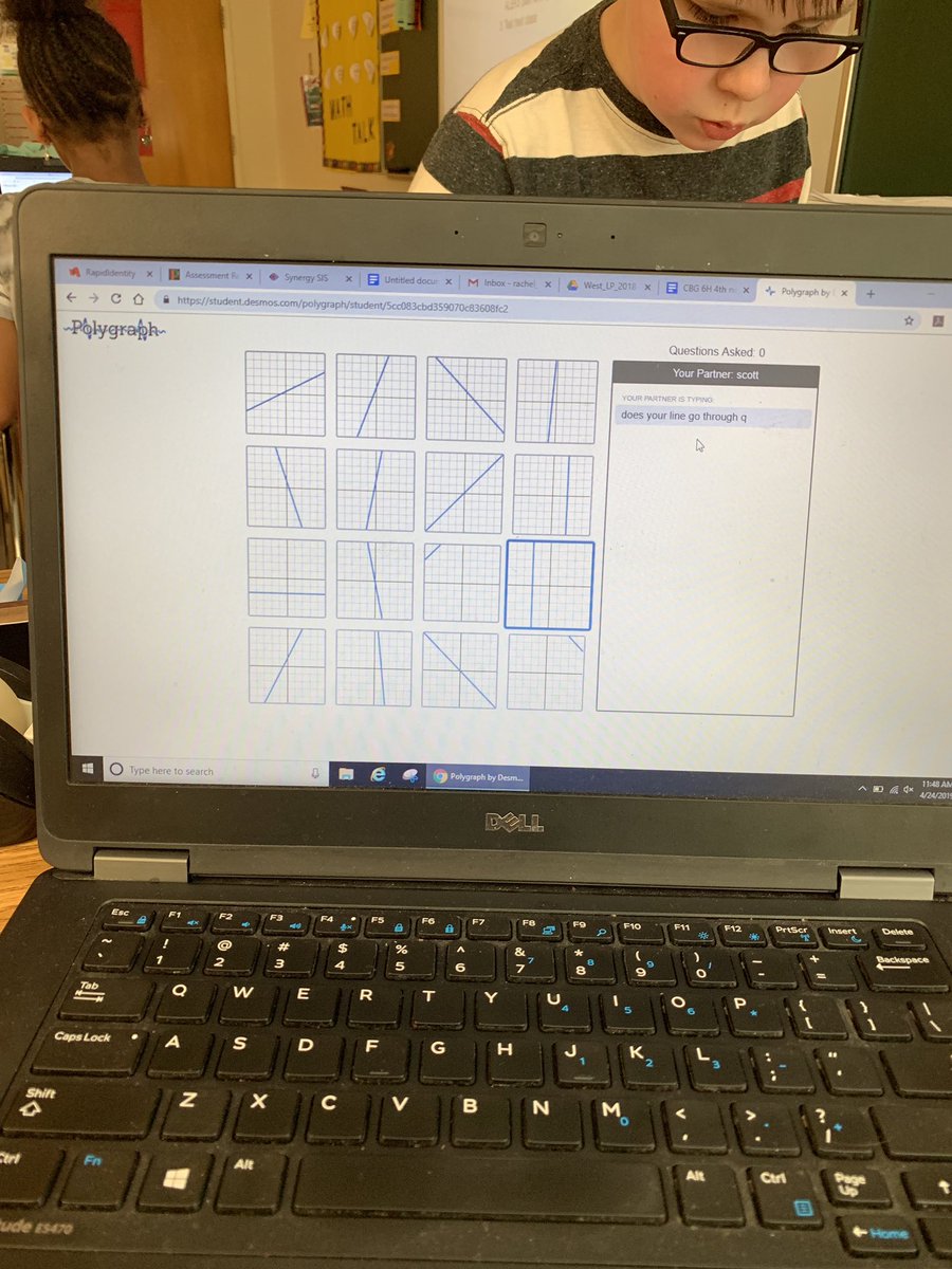 Played <a href="/Desmos/">Desmos</a> Polygraph (like Guess Who) Lines today &amp; Ss were so engaged! I even played with them! Scott &amp; I got one right in only 2 questions! <a href="/MAMS_CBG/">Matoaca CBG</a> <a href="/BurtonStep17/">Stephanie Burton</a> #CBGAcademies <a href="/ccps_gifted/">CCPS Gifted Ed</a> <a href="/studentssmiling/">Brianne</a> <a href="/mmswarriors/">Matoaca MS</a> @ccpsinfo #oneccps @CCPS_Math <a href="/drloach4/">Michelle DeLoach</a> @N2Algebra