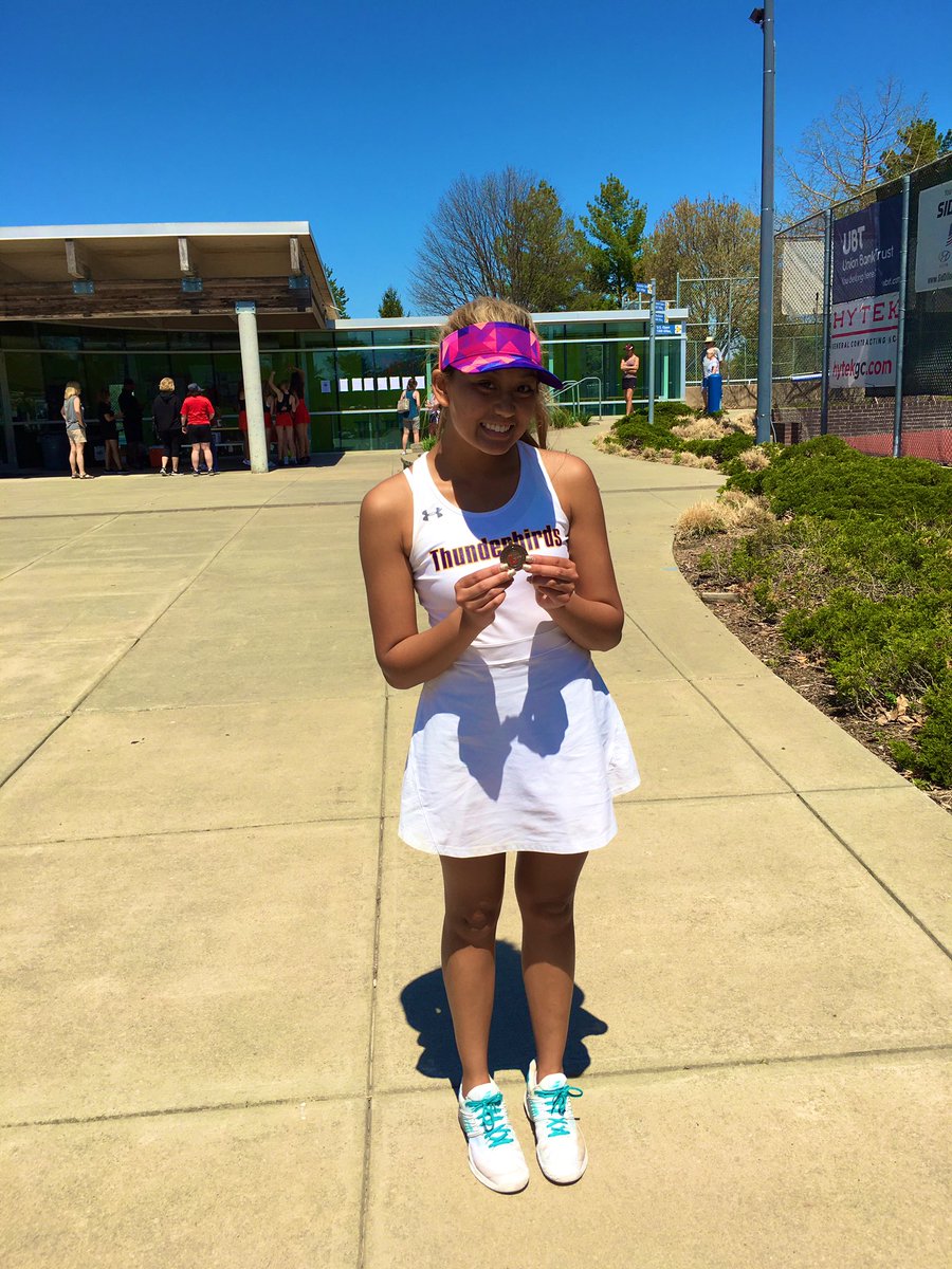 BWHSGirlsTennis's tweet photo. Hard week of tennis for the Bellevue West Thunderbirds! Four tennis tournaments in a week! Shout out to Casia Dotzler and Mak Sobczyk for placing 4th in the Fremont invite as well as Gabby Jocson for taking home the 3rd place medal today in Lincoln! Keep up the great work T-Birds https://t.co/1m1u17CmKx