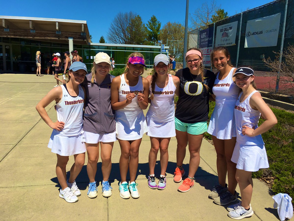 BWHSGirlsTennis's tweet photo. Hard week of tennis for the Bellevue West Thunderbirds! Four tennis tournaments in a week! Shout out to Casia Dotzler and Mak Sobczyk for placing 4th in the Fremont invite as well as Gabby Jocson for taking home the 3rd place medal today in Lincoln! Keep up the great work T-Birds https://t.co/1m1u17CmKx