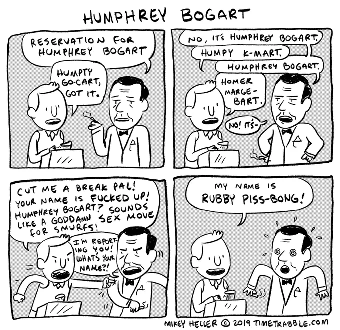 i drew a comic about Humphrey Bogart 