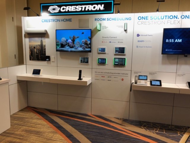 CunaSerena's tweet image. The @SapphireMkt #Boston Road show is in full swing, featuring all the latest from Crestron including Flex, DM NVX and Crestron Home! #CreativeVisualStructures #MoreThanAMount #AVTweeps