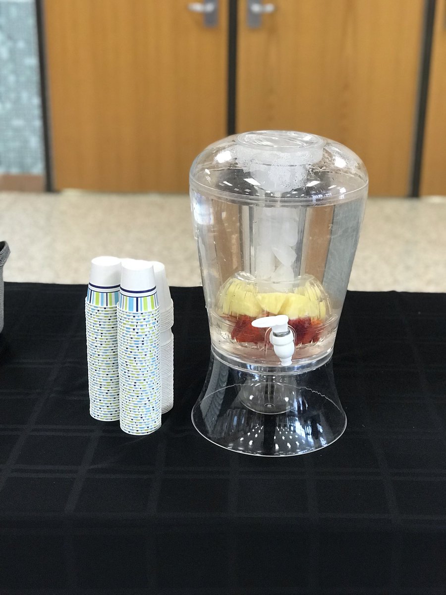 KDaneFACS's tweet photo. Every Kid Healthy Week at GSL! #HydrationStation #Chef Tony #Fruits & #Veggies taste tests. #bingo #trivia #nutrition #WaterInfusions #Prizes #Healthy #Samples #ScavengerHunt #FCS #GSLcultureofsuccess @Act4HlthyKids #SayYesToFCS #vitamins #minerals #StudentInvolvement https://t.co/0JkDItb9wB