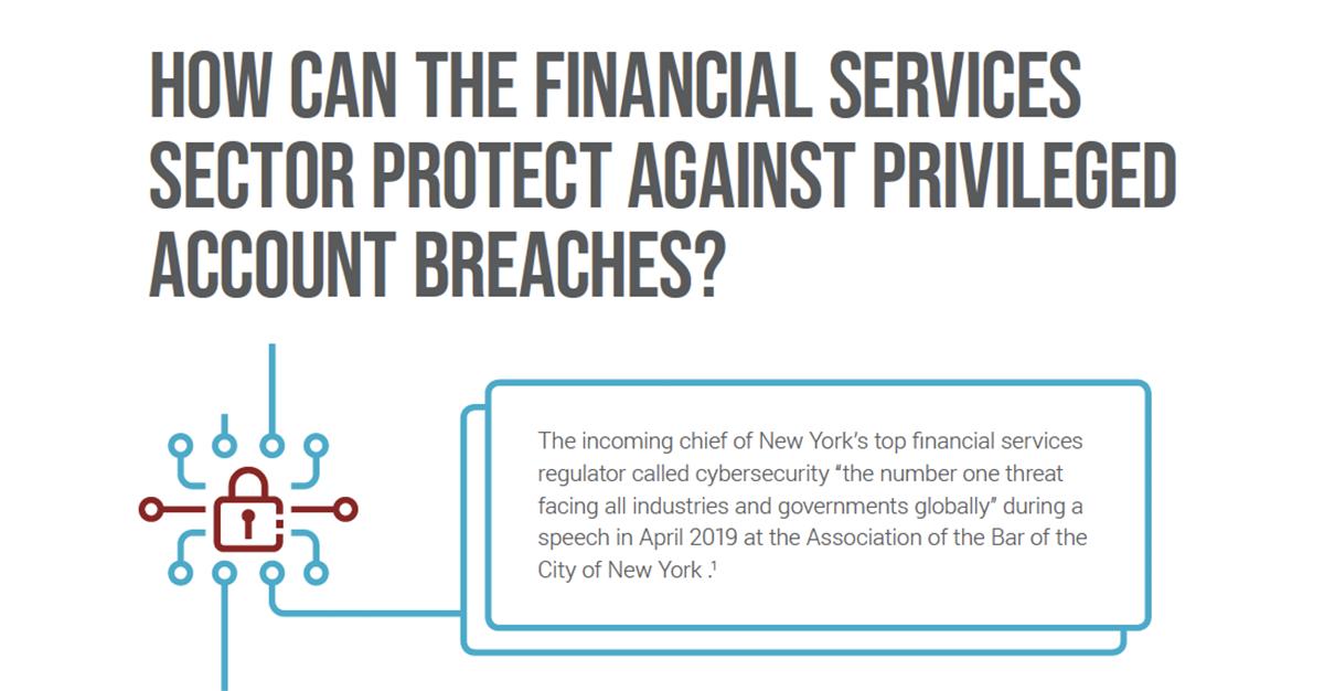 Remediant's tweet photo. Financial services companies face immense challenges in managing privileged accounts. So how can they protect themselves against cyber attacks? Click to view the full #infographic & get the scoop 👉 https://t.co/AhWWkfds94 #SecureONE #JITA #PAM #financialservices #CyberSecurity https://t.co/6I9evdp0cC