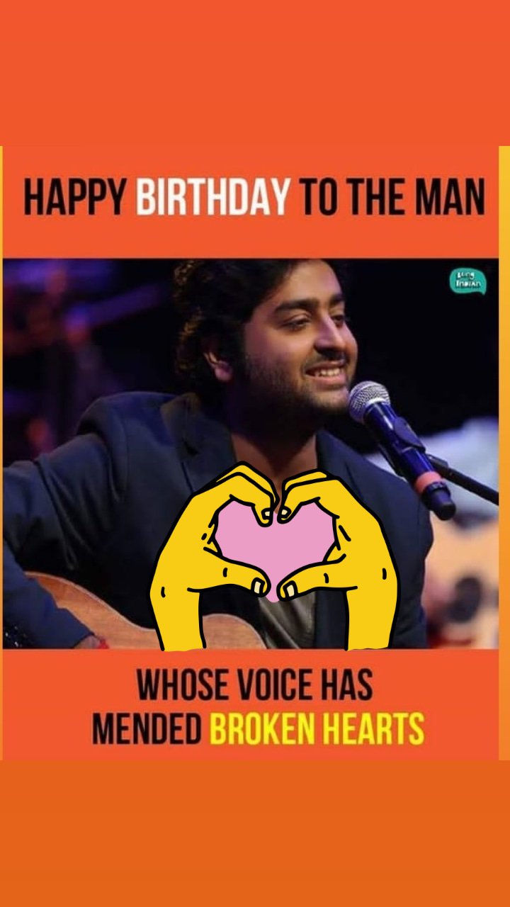Happy birthday to my favourite    arijit Singh    World best singer 