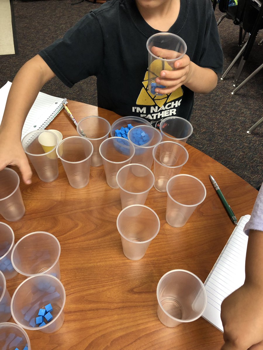 MsJRRISD's tweet photo. Using counting collections to build our understanding of groups. Students picked groups of 6, 7, 8, or 9 and then solved for the total #fluencyinaction #MoreThanMemorization #MsJs2nd https://t.co/Frt8WTuvjs