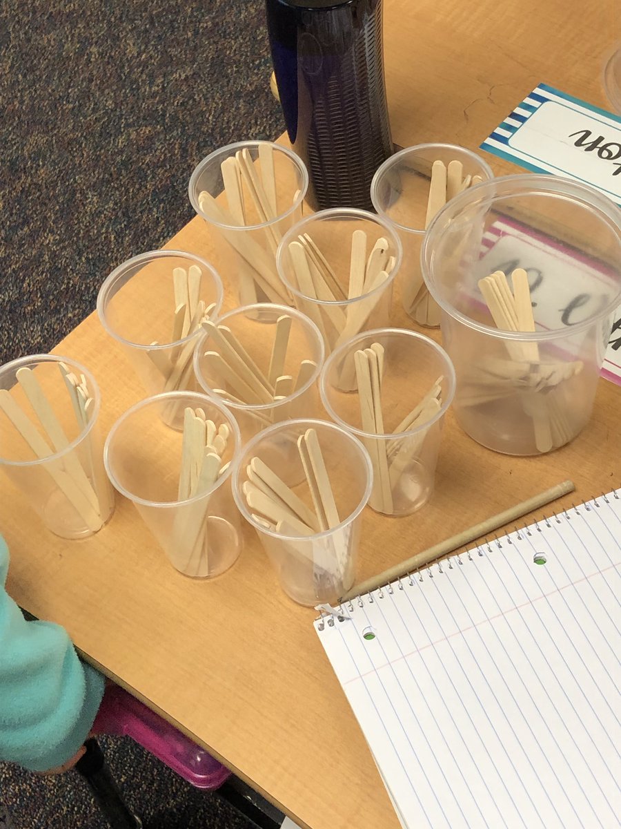 MsJRRISD's tweet photo. Using counting collections to build our understanding of groups. Students picked groups of 6, 7, 8, or 9 and then solved for the total #fluencyinaction #MoreThanMemorization #MsJs2nd https://t.co/Frt8WTuvjs