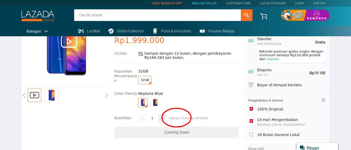 kholis34's tweet photo. @xiaomiindonesia @LazadaID Selamat berebut 🤣 , flash sale macam apa ini https://t.co/1hUC1tQaA2