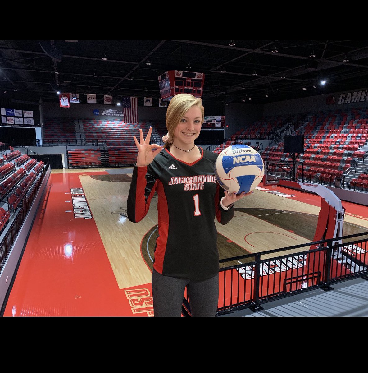 I’m super excited to announce my verbal commitment to play D1 volleyball and further my education at Jacksonville State University! I want to thank my family, my teammates and all the coaches who have believed in me and helped throughout this journey. 🏐❤️🖤 #2020 #FutureGamecock