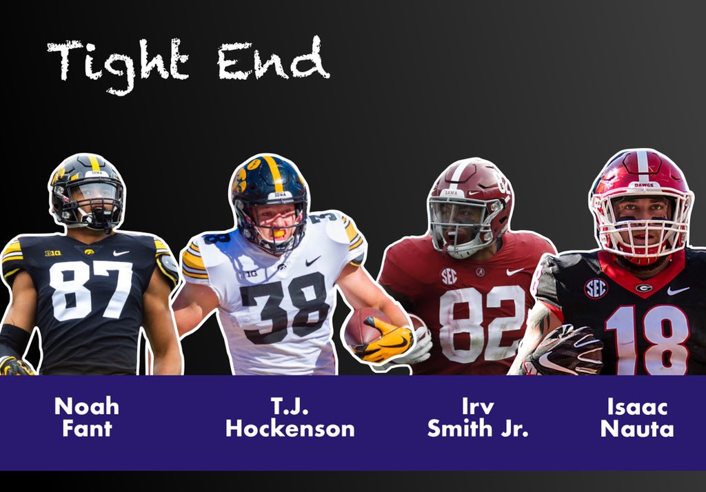 nfl_pocket's tweet photo. 🏈Top 4 TE #NFLDraft2019 🏈
Me gustan mucho los primeros 3, de impacto inmediato para los equipos que los tomen. Analistas ven a Hockenson mejor pero Fant es mi favorito, si Broncos no toma a Bush, Fant podría llegar ahí. Veo primera ronda a los 3. #NFL #NFLDraftesp2019 https://t.co/C1Mn0ql02t