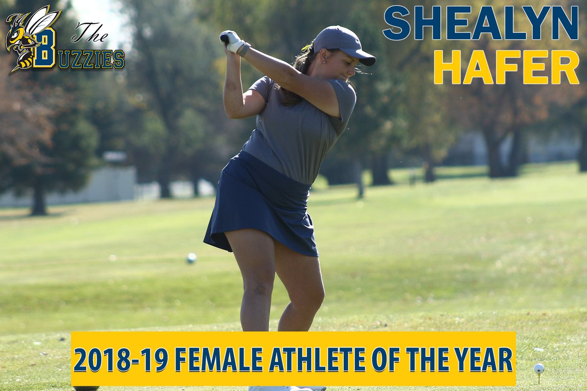 MSUBsports's tweet photo. GOLF | Congrats to @sheafer23 the 2019 #Buzzies winner for Female Athlete of the Year.

#MSUBGolf https://t.co/HgjBI4jWUV