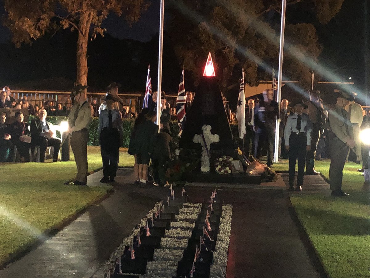 Our School leaders did our school proud this morning at the ANZAC Dawn Service. Ryan, Tony and Sabeera laid a wreath on behalf of the Ingleburn Public School. #globalcitizens  #IPSRocks