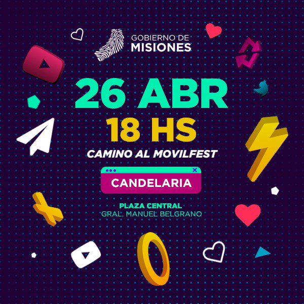 mariluleverberg's tweet photo. Los estudiantes de 5to año #BOP82 invitan a participar al #MóvilFest #Candelaria 👏👏😀
(En caso lluvia los esperamos en el Polideportivo Municipal)- 26 de abril- 18hs 

Gentileza @udpm_misiones https://t.co/YtXR96LB0u