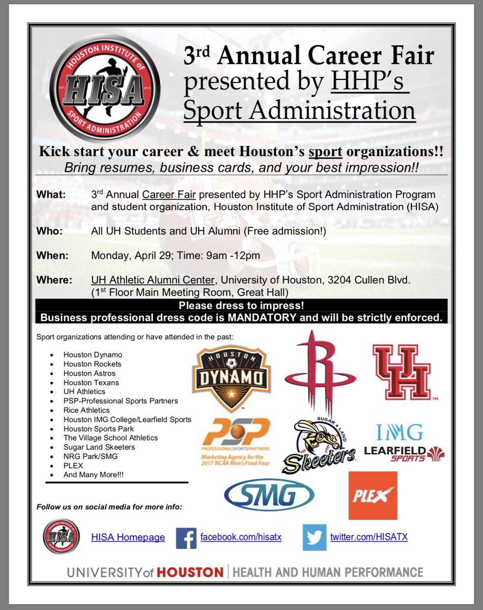 uhsfa's tweet image. Awesome opportunity to meet sport organizations and network. Hope to see you there !!