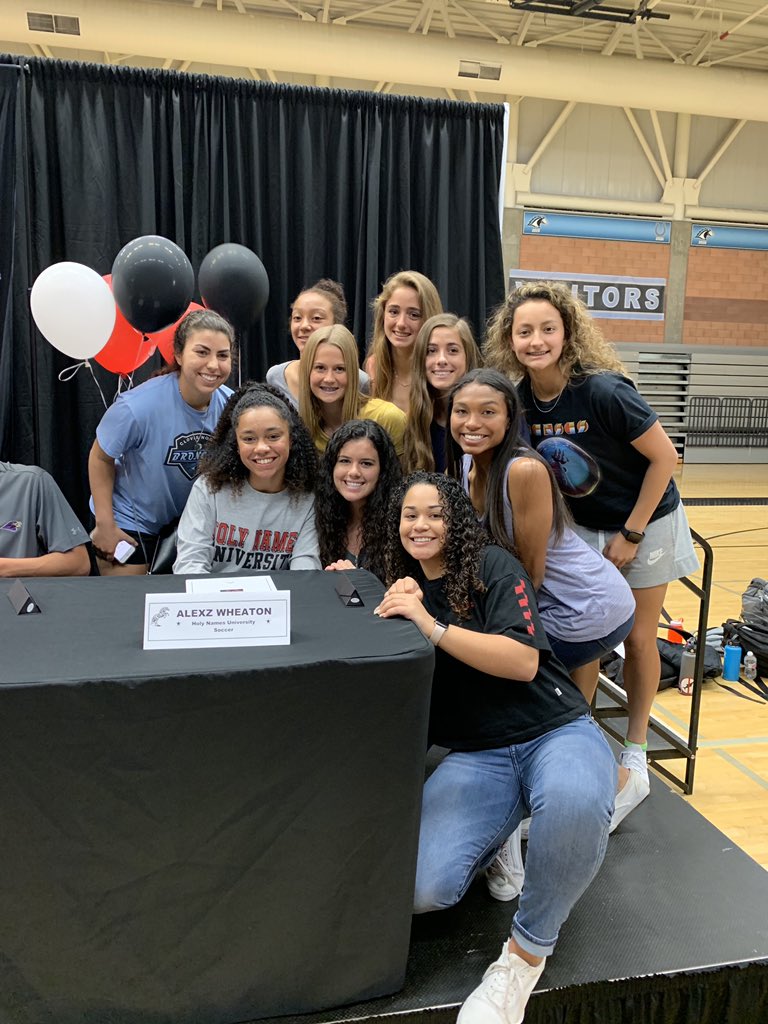 Congratulations to senior Alexz Wheaton on signing her NLI as she will continue to play college soccer at Holy Names University!! ❤️⚽️ #BroncoBranded