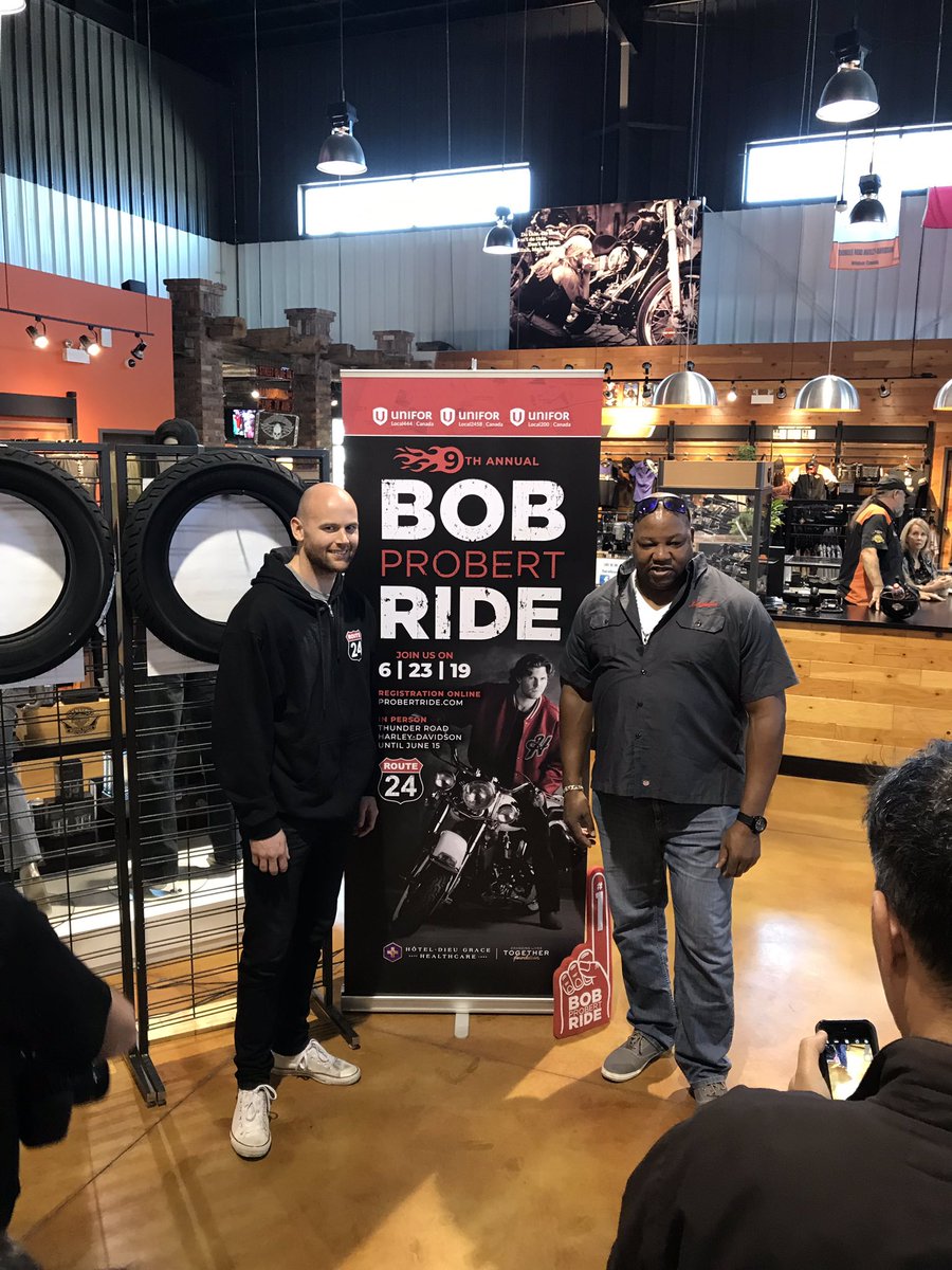 BrianMasse4WW's tweet photo. @BobProbertRide already raised $1M plus 4 💗. Thx 2Probert family 4gift back 2 #Windsor #Essex!2 amazing Road Captains for 2019 ride, @DarrenBanks56 & @zkassian9!#ProbertRide #Probert #Enforcer #CardiacWellness #Hdgh #HotelDieu #WindsorEssex #June23 #HarleyDavidson @HDGHWindsor https://t.co/LKtrBAPC4H