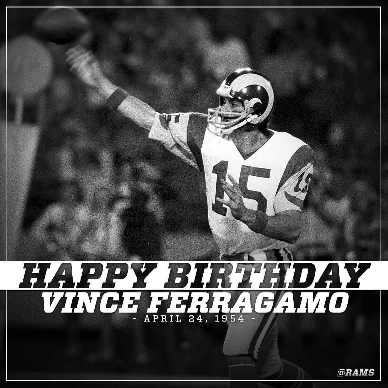 Happy birthday to one of my very favorite Rams players ever, Vince Ferragamo!  