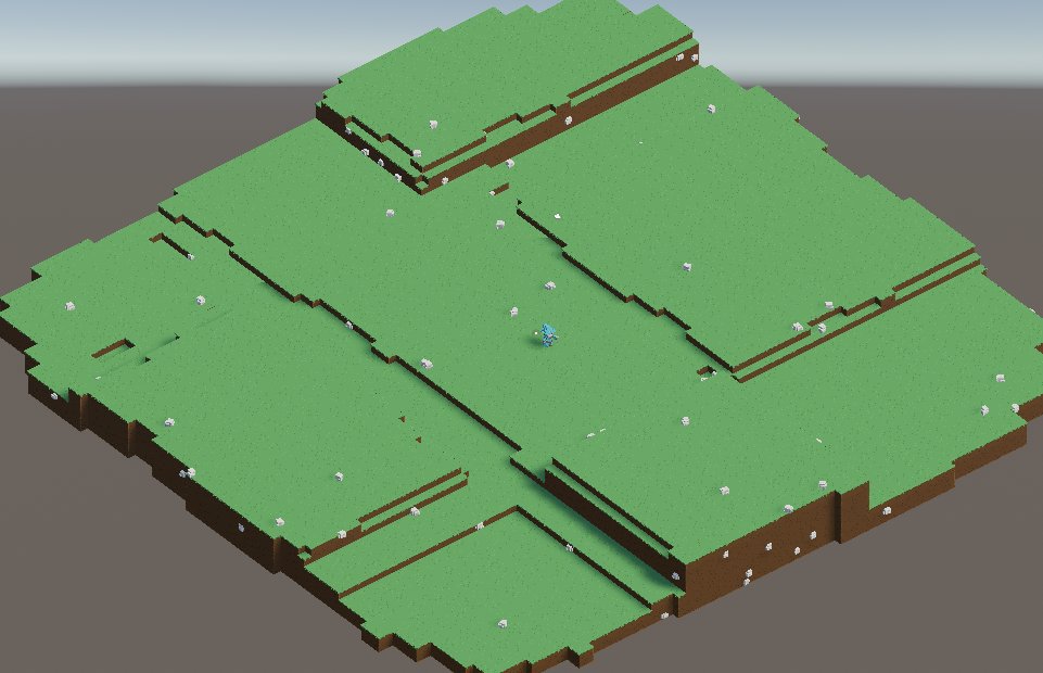GameDevTravis's tweet image. Worked on code to create more distinct areas that are large and mostly flat for better play value. This allows us to create interesting areas to interact with instead of a bunch of bumpy ground. #voxel #gamedev #indiedev #madewithunity #unity3d