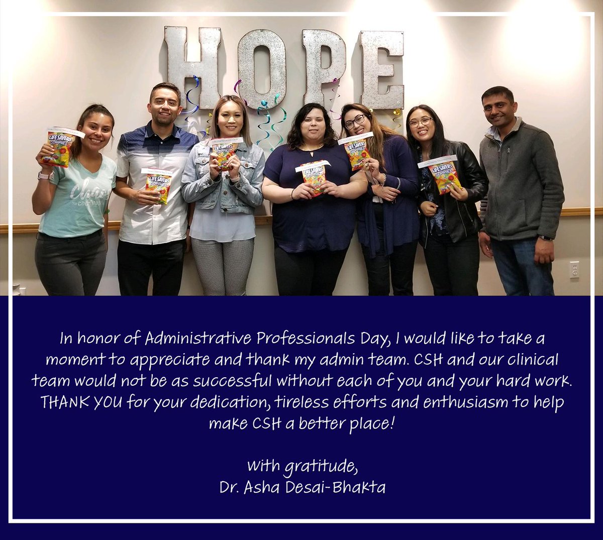 Cs4Hope's tweet image. A special message from our CEO, Dr. Asha Desai-Bhakta!