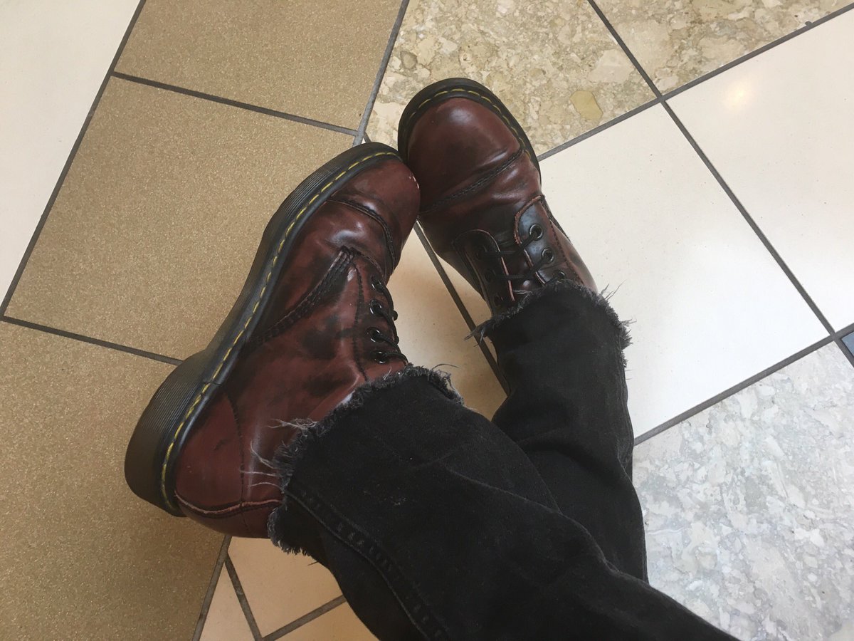 I’ve had these doc martens since 2010. They’re so soft and broken in that they feel like wearing a thick leather sock.