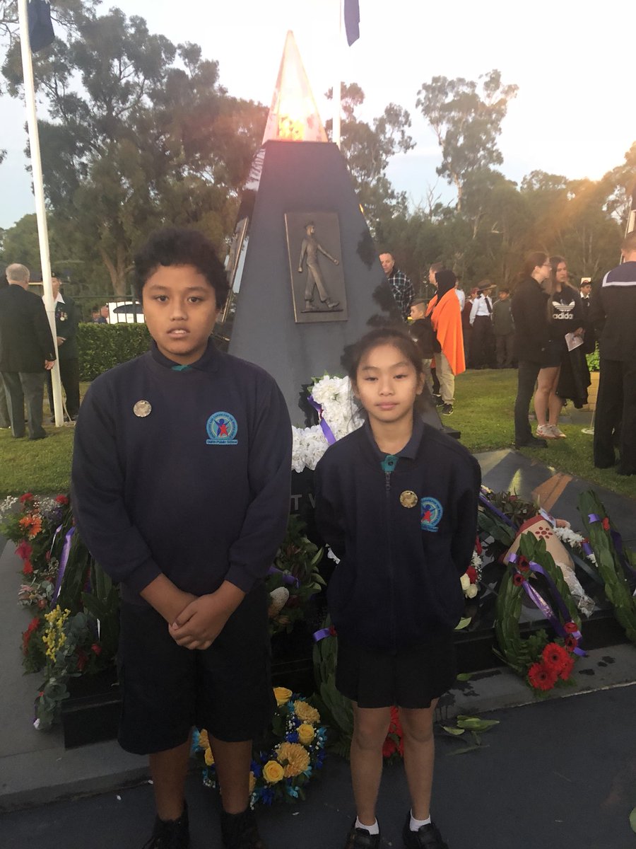 Our school captains made us really proud representing <a href="/GuisePublic/">Guise Public School</a> at the Ingleburn RSL ANZAC Day dawn service this morning.