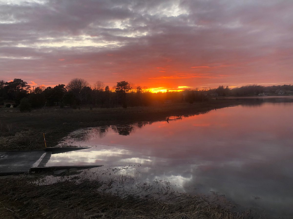 Tonights sunset from our waterfront deck.