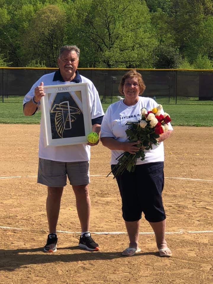 Today we put our rivalry aside and teamed up with <a href="/SPFalconsSball/">SevernaPark Softball</a> to honor Kenny Elgert. To know Kenny was to love him and we were so happy to be a part of this tribute!