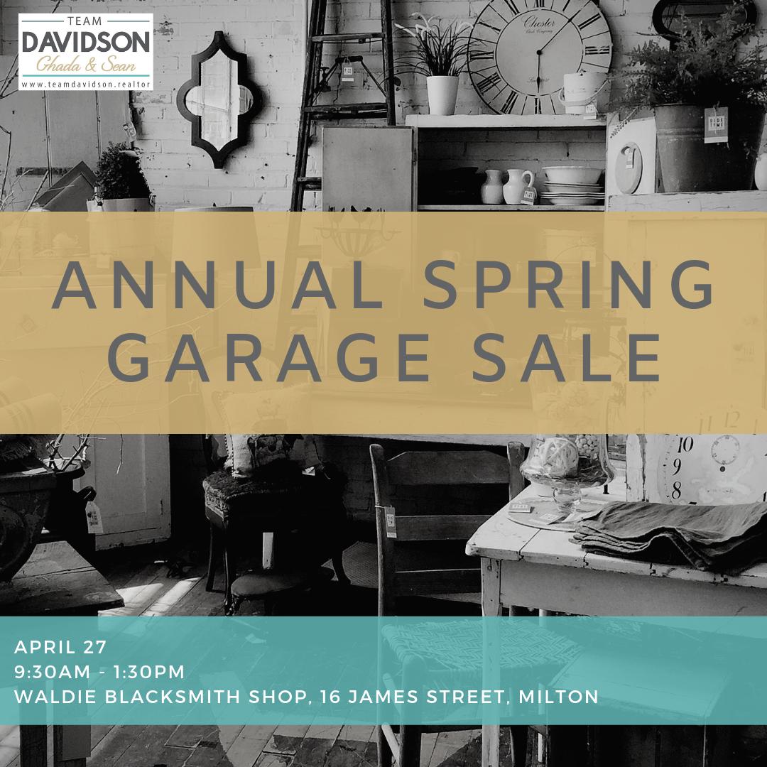 TeamDavidsonRE's tweet photo. Milton Historical Society is hosting their Annual Spring Garage Sale this Saturday 🌸 Featuring used small furniture, flatware, glassware, tools, toys, and tons of other interesting items 🛠️ Have some to donate?  Check our FB page for details! #WhatsupWednesday #MiltonEvents https://t.co/WuVpPl6iFT