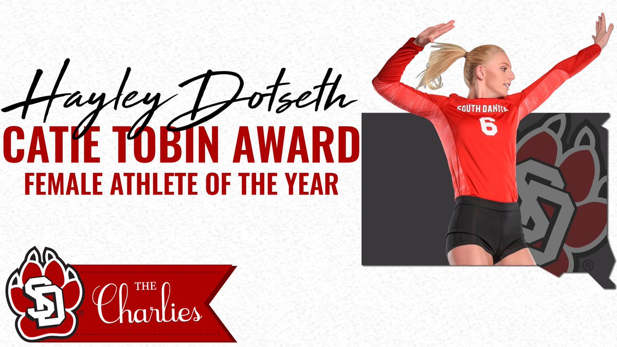 The Summit League 🏐 Player of the Year, she led the Yotes to the program’s first NCAA Tournament this season! 🏆

Our Catie Tobin Female Athlete of the Year is… <a href="/hayley28dotseth/">dot</a> of <a href="/SDCoyotesVB/">South Dakota Volleyball</a>!

#TheCharlies #WeAreSouthDakota