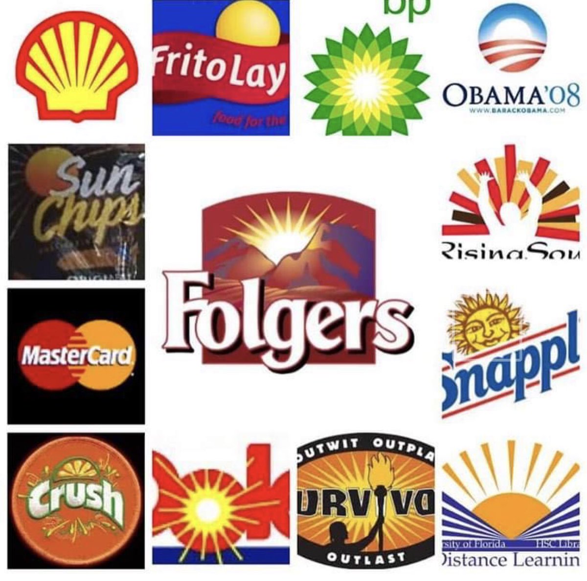 #5: Logos (Part 1)In multiple threads, I’ve explained & made point of how ancient societies revered the sun bc without the sun there is no life. They also equated “light” w/ knowledge. In many of the most popular companies, we see their products being accompanied by a sun.