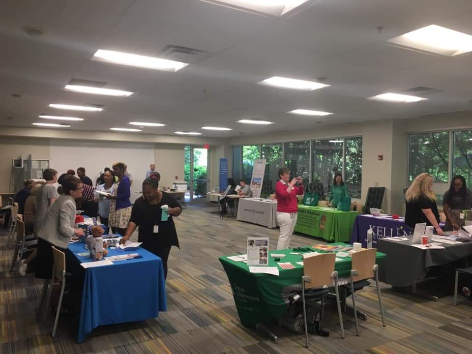 TinyHousesGSO's tweet photo. Great time today talking with employees @UHC #Greensboro about volunteer opportunities. #tinyhouse #B4OF https://t.co/4n8WcyFVBD